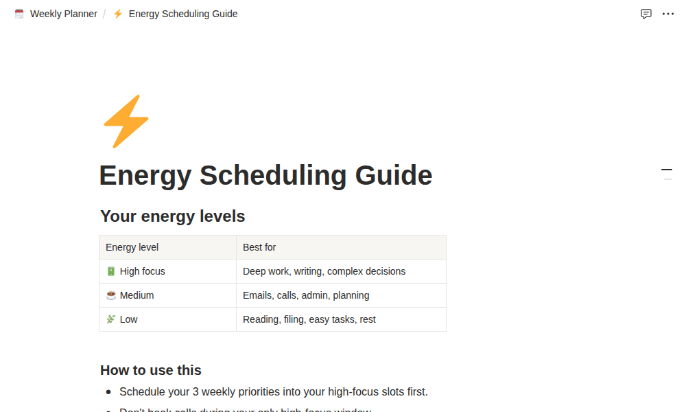 Energy Matching