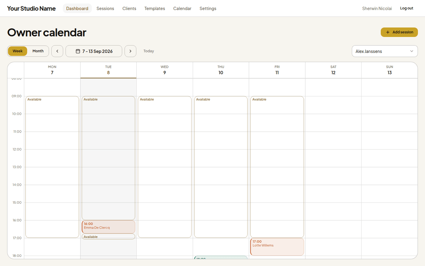 Your week in TrainerBook